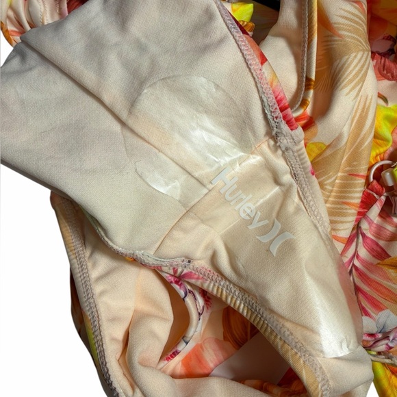 Hurley pink yellow tropical body Floral swimsuit Women Size Medium New with Tags - Picture 16 of 16